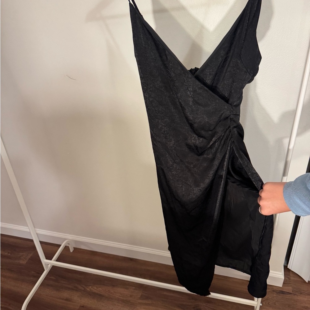 Altar’d State Elegant Black Wrap Dress